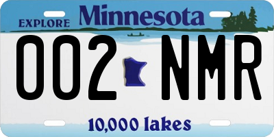 MN license plate 002NMR