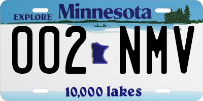 MN license plate 002NMV