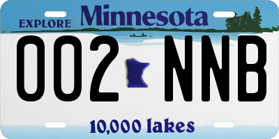 MN license plate 002NNB