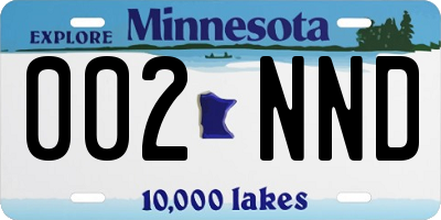 MN license plate 002NND