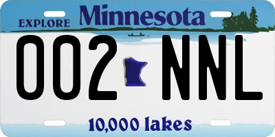 MN license plate 002NNL