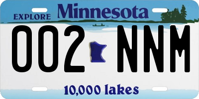 MN license plate 002NNM