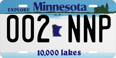 MN license plate 002NNP