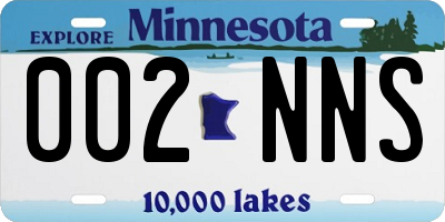 MN license plate 002NNS
