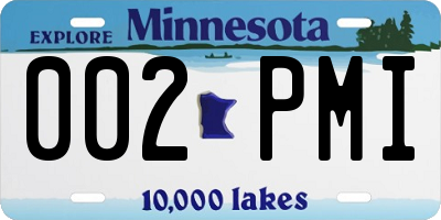 MN license plate 002PMI
