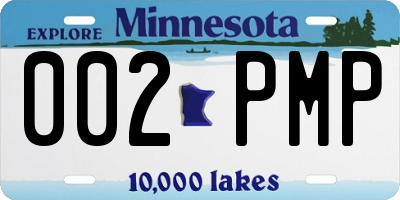 MN license plate 002PMP