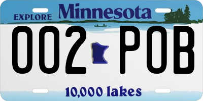 MN license plate 002POB