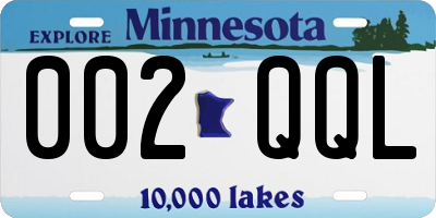 MN license plate 002QQL