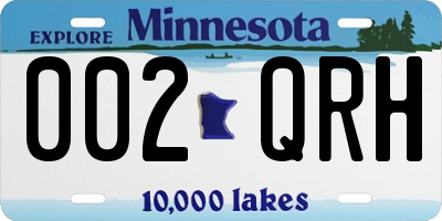 MN license plate 002QRH