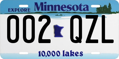 MN license plate 002QZL