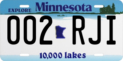 MN license plate 002RJI