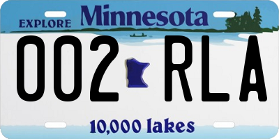 MN license plate 002RLA
