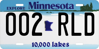 MN license plate 002RLD