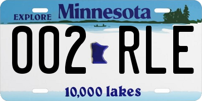 MN license plate 002RLE