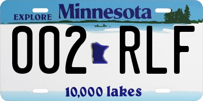 MN license plate 002RLF