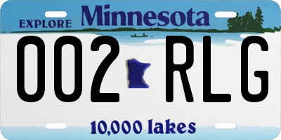MN license plate 002RLG