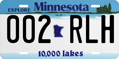 MN license plate 002RLH