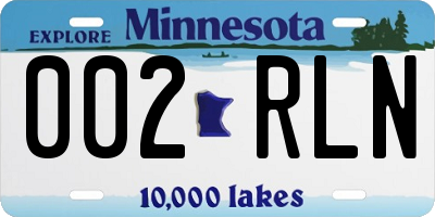 MN license plate 002RLN