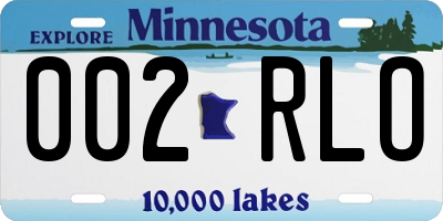 MN license plate 002RLO