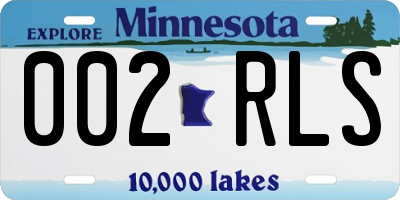 MN license plate 002RLS