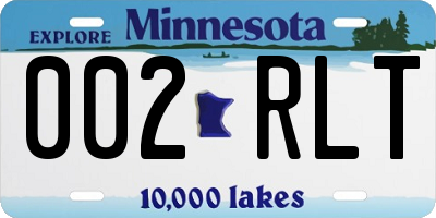 MN license plate 002RLT