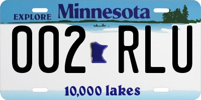 MN license plate 002RLU