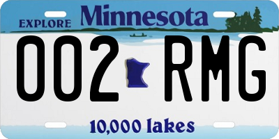 MN license plate 002RMG