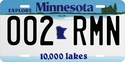 MN license plate 002RMN