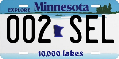 MN license plate 002SEL