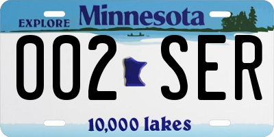 MN license plate 002SER
