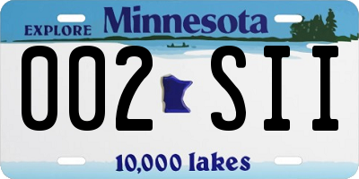 MN license plate 002SII