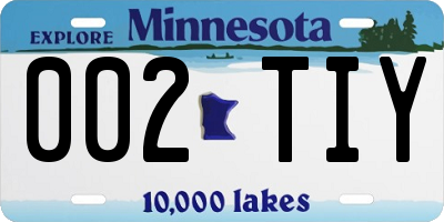 MN license plate 002TIY