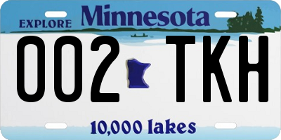 MN license plate 002TKH