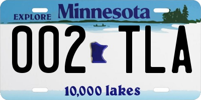 MN license plate 002TLA