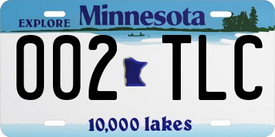 MN license plate 002TLC