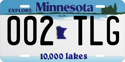 MN license plate 002TLG