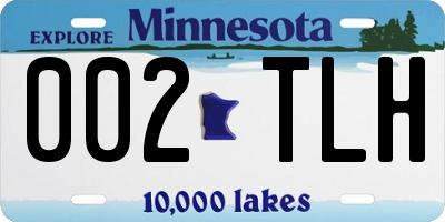 MN license plate 002TLH