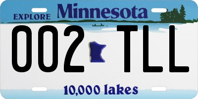 MN license plate 002TLL