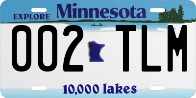 MN license plate 002TLM