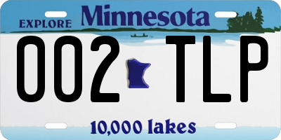 MN license plate 002TLP