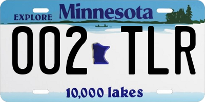 MN license plate 002TLR
