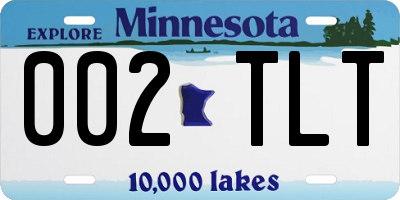 MN license plate 002TLT