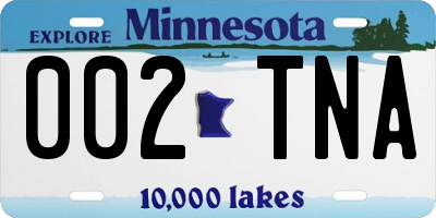 MN license plate 002TNA