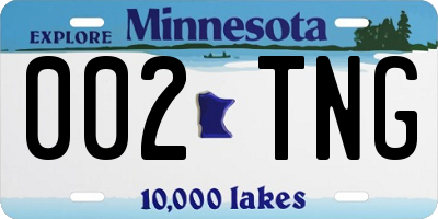 MN license plate 002TNG