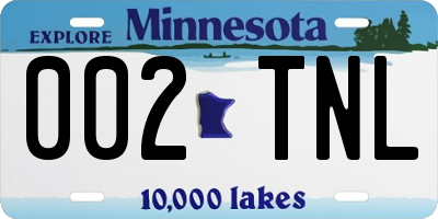 MN license plate 002TNL
