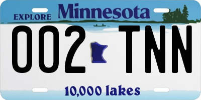 MN license plate 002TNN