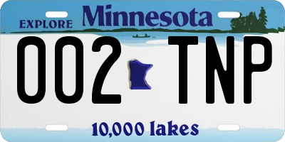 MN license plate 002TNP