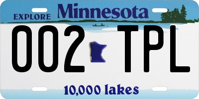 MN license plate 002TPL