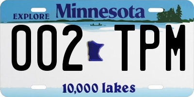 MN license plate 002TPM