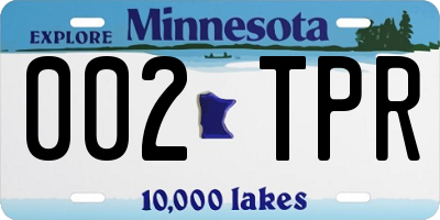 MN license plate 002TPR